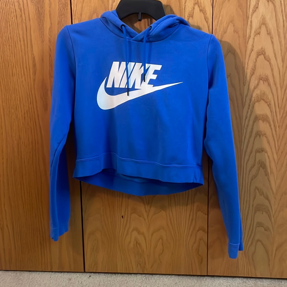 Nike Blue Cropped hoodie